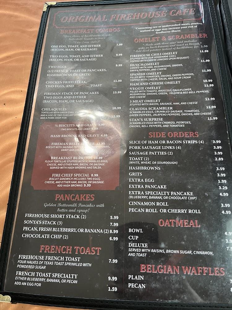 Firehouse Cafe Menu image 4